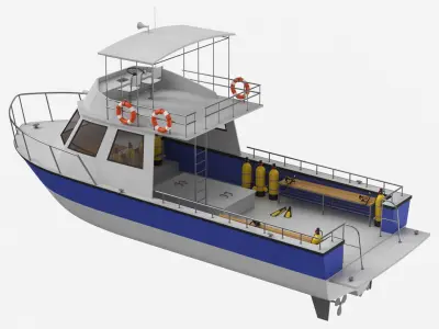 Dive Boat 3D model
