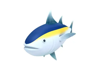 Tuna 3D model bluefin 3D model