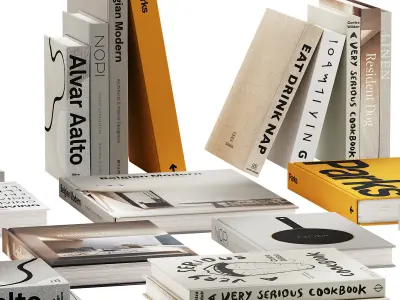 212 decorative books set 21 gold collection PART 2 3D model