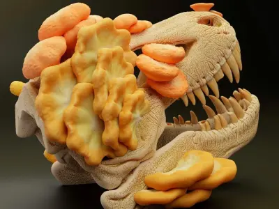 T-REX SKULL - INFECTED - THE LAST OF US - CORDYCEPS 3D print model