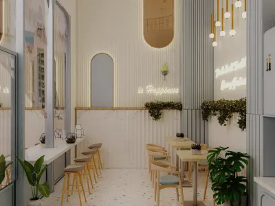 Ice-cream Shop Low-poly 3D model