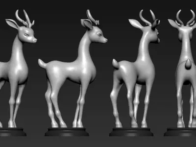 Deer Art Free 3D print model