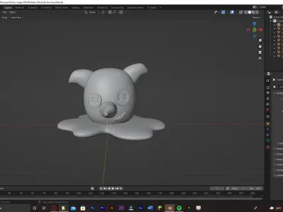 snow pig 3D model