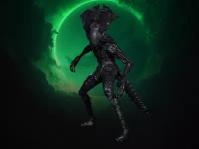 Alien Monster 5 Low-poly 3D model