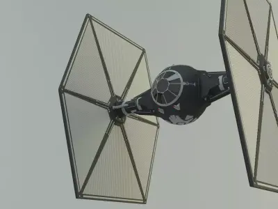 TIE-fighter spacecraft 3D model