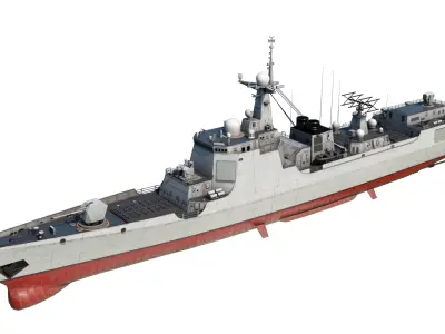 Type052D Chinese Navy Type 052D Destroyer PLAN LvyangIII class Low-poly 3D model