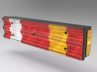 Truck Rear Light and Reflector 3D model