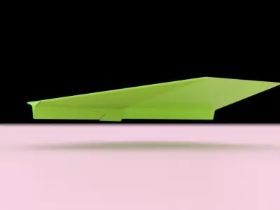 paper airplane animation 3D model