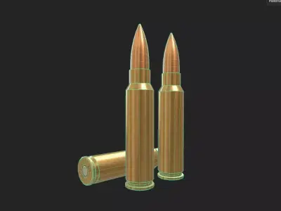 300 Savage Ammo Low-poly 3D model