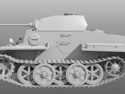 Panzer 2 J Tank 3D model