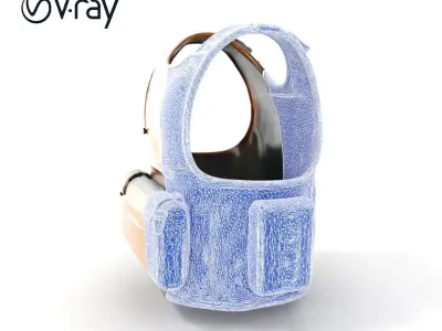 Tactical Vest D Model Pack Low-poly 3D model