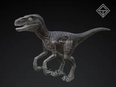 Raptor - Low Poly dinosaur Free low-poly 3D model