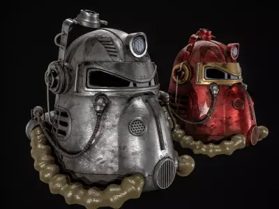 T51 Helmet  Low-poly 3D model