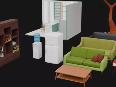 low poly assets Free low-poly 3D model