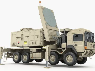 Radar MPQ-53 based on MAN truck chassis 3D model