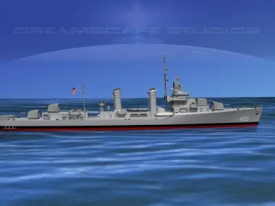 Gleaves Class Destroyer USS Quick 3D model