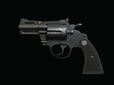 Colt-Diamondback pistol Low-poly 3D model