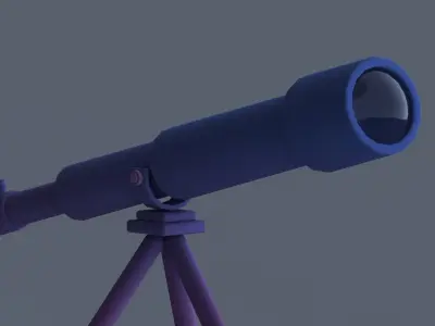 Telescope Low-poly 3D model