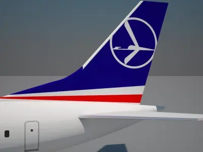 Lot polish Boeing 737 Max 8 Aircraft 3D model