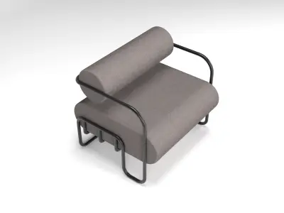steel Arm Chair  3D model