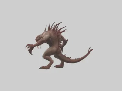 Bloodthirsty creature model Low-poly 3D model