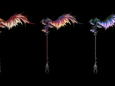 Dragon Scythe Low-poly 3D model