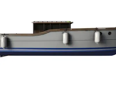 Wooden Lobster Boat 3D model