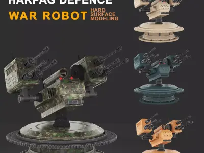 Harpag Defence Robot Low-poly 3D model