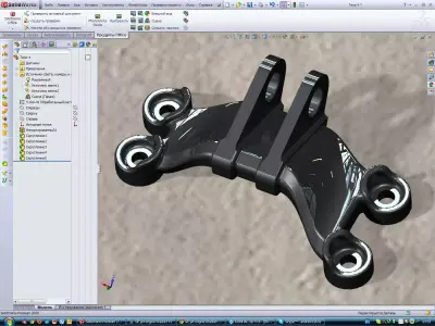 GE jet engine bracket V2 Free 3D model