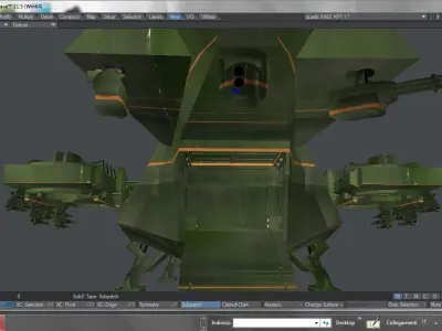 quadrixx62 military aircraft in desert Low-poly 3D model