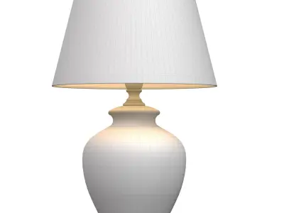 Debby Yellow Ginger Jar ceramic table lamp flower birds pattern 3D model