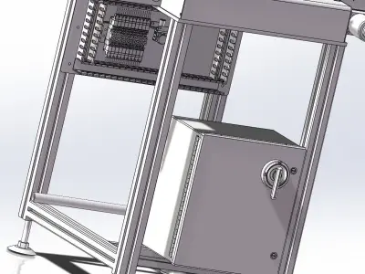 PCB assembly line 3D model