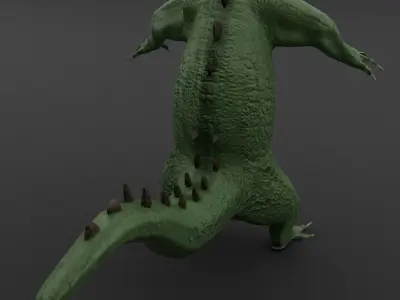 crocodile alligator Low-poly 3D model