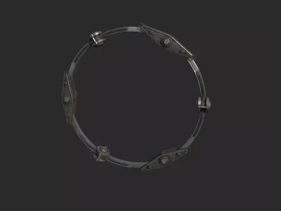 Future Sci-Fi Mechanical Space Portal Ring 3D model