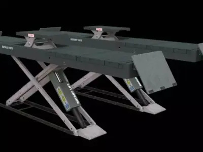 Car Lift Pack - 3D Garage Scissor and 2 Post Lift Free low-poly 3D model