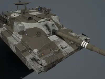 Challenger 2 and challenger 2 TES pack Low-poly 3D model