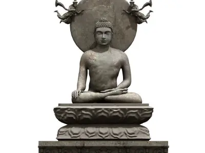 buddha statue 3d model 3D model