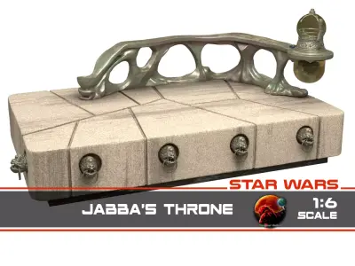 Jabbas Throne 1-6 scale Hottoys 3D print model