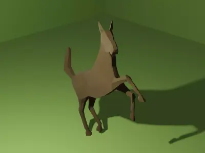 Low Poly Horse Free low-poly 3D model