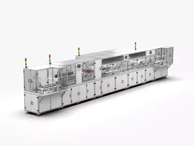 Transformer Shaping Test Sorting Production Line 3D model
