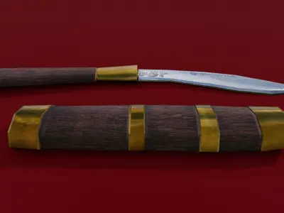 Antique knife 3D model