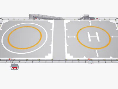 Dual Heliport 3D model
