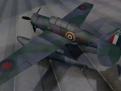 Northrop N-3PB Nomad - RAF 3D model