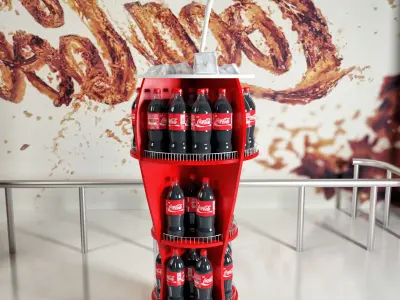 Mall Stand Set 01 3D model