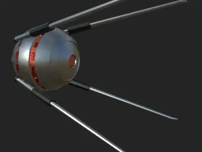 Satellite Sphere LOW POLY 2360 tris Low-poly 3D model