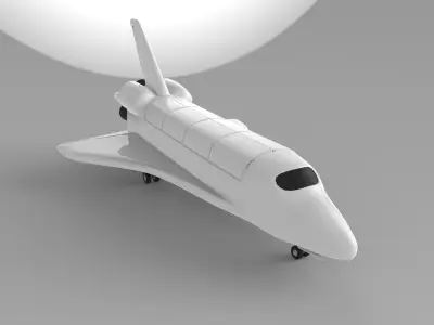 space shuttle Low-poly 3D model