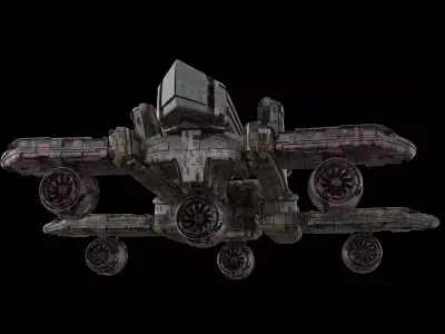 salina v2 Huge SciFi Spaceship 3D model