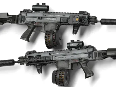 Bren CZ 805 A1 A2 V1 Low-poly 3D model