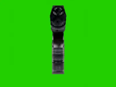 P99 Pistol Gun PSX PS1 Low-poly 3D model