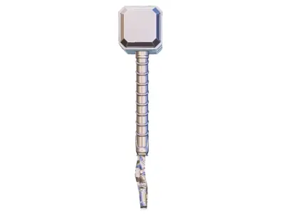 Thor Hammer Mjolnir Sci-Fi Metallic Weapon 3D model